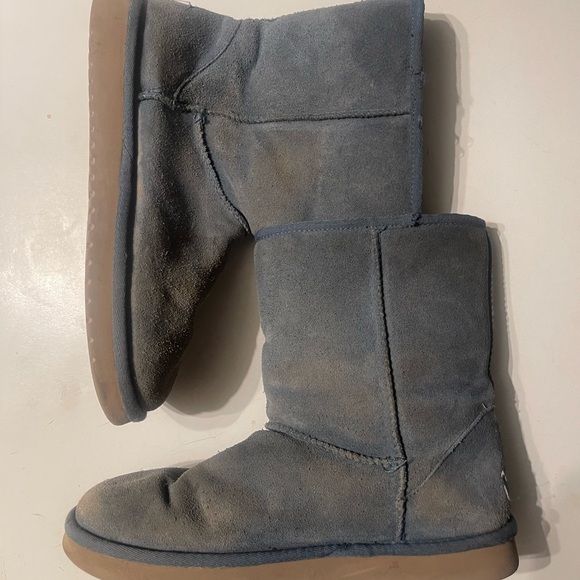 Koolaburra By Ugg Classic Short Women’s Size 9 Blue Suede Boots Flawed - Picture 8 of 10